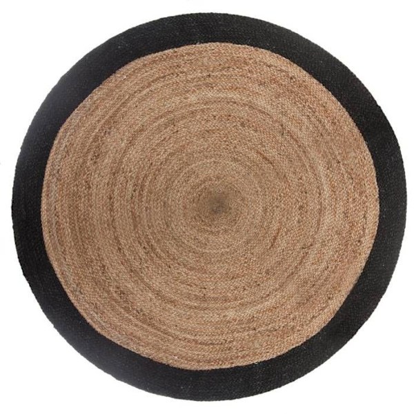 Tæppe "Mood" bicolor - 120 cm - Polyester - Beigefarvet Svart