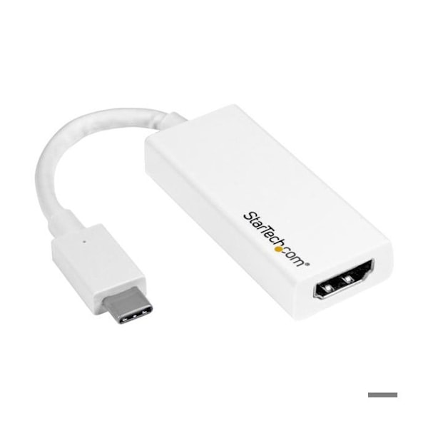 USB-C til HDMI-adapter - STARTECH - 4K 60 Hz - Hvid - Kompatibel med MacBook og HP ENVY