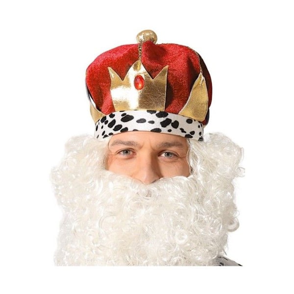 King's Red Hat Rött, guld, vitt med svarta prickar