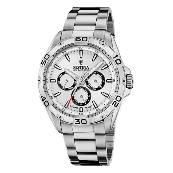 Herreur - Festina - Multifunktion - Stål - Quartz - Mineralglas Kvartsrörelse