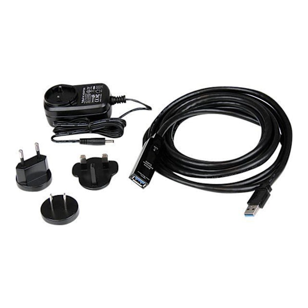 STARTECH aktiivinen USB 3.0 jatkojohto - 3 m - Musta