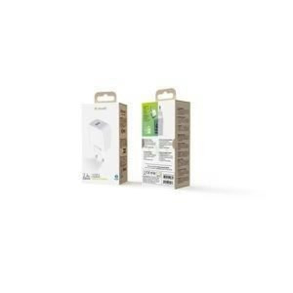 1 USB 2.4A sektoroplader (12W) - MUVIT - TIL SKIFTE - Hvid - Smartphones og tablets Vit