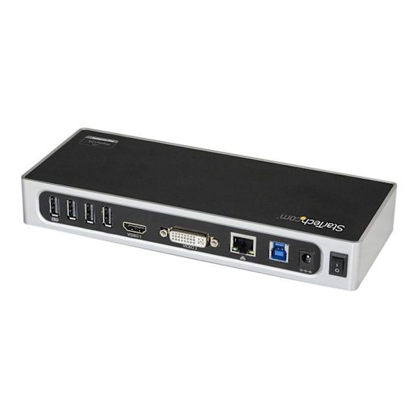 USB 3.0 - Tukiasema - StarTech.com - DK30ADD - Kaksoisnäyttö - HDMI, DVI, VGA - Kompakti