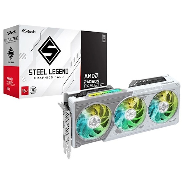 Radeon ASRock RX 9060 XT Steel Legend OC 16Go