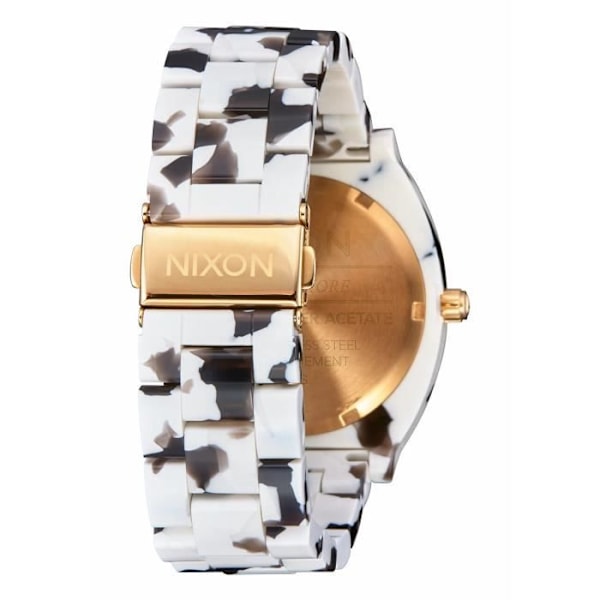 Kvindeur - Nixon - Time Teller - Acetatkrop - Sort skildpadde - One size Svart sköldpadda