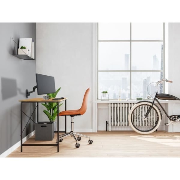 Skærmstøtte - Ergotron - LX vægmonteret LCD-arm - Poleret aluminium - Højdejusterbar 330 mm - Sort
