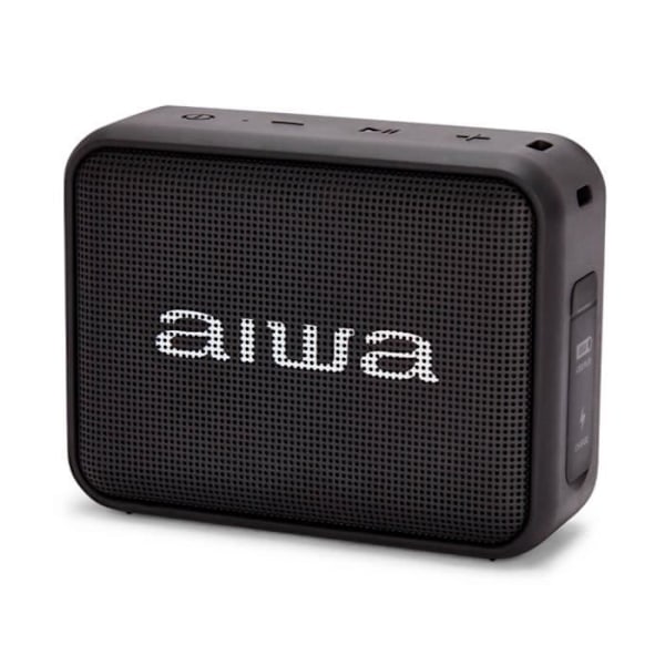 Bluetooth-højttaler Aiwa BS-200BK sort TWS FM-radio IPX6 6W RMS Sort
