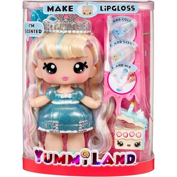 Yummiland - Stor 25 cm docka att styla och gosa - Husdjur + doftande läppbalsam - Callie - Från 4 år
