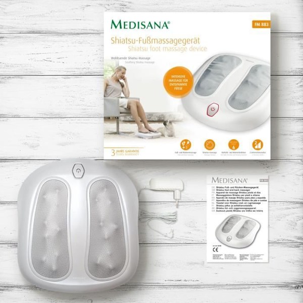 Medisana Shiatsu Foot Massager FM 883 valkoinen