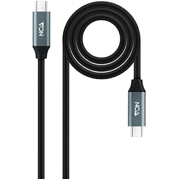 Nanokabel USB 3.2 Gen2x2 20Gbps 5A/100W 4K/60Hz USB-C/M-USB-C/M-kabel, grå/sort, 2 m