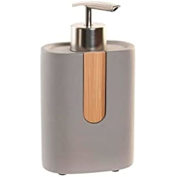 Sæbedispenser - DKD Home Decor - Standard - Grå og Orange - Bambus og cement - 8,5 x 5 x 15 cm Grå, orange