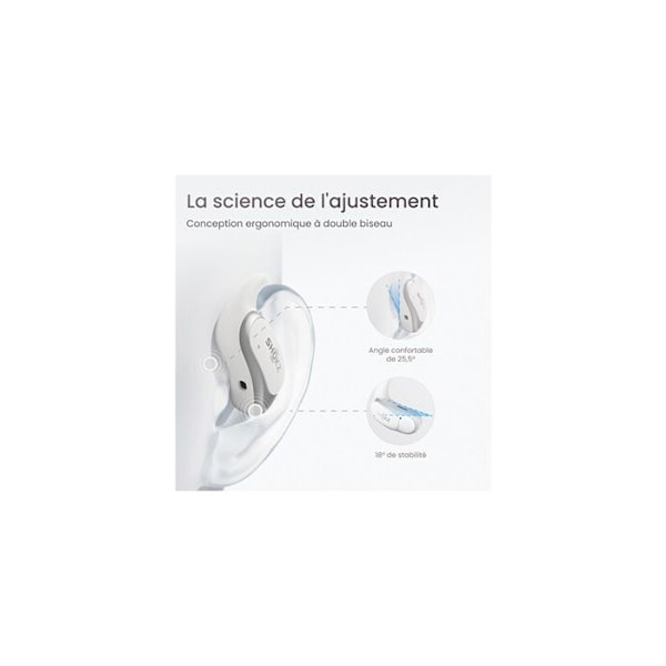 Shokz OPEN FIT AIR VALKOISET kuulokkeet Vit