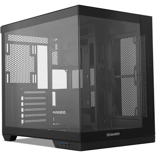 PC-kotelo - NOX XTREME PRODUCTS - Hummer Astra Neo Black - Karkaistu lasi - USB 3.0 - ATX-yhteensopiva musta
