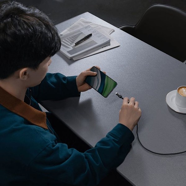 USB-C kaapeli Type-C, Supernopea Lataus 100W, 2m - Baseus Gem (P1037373000111-01) - Cluster Black