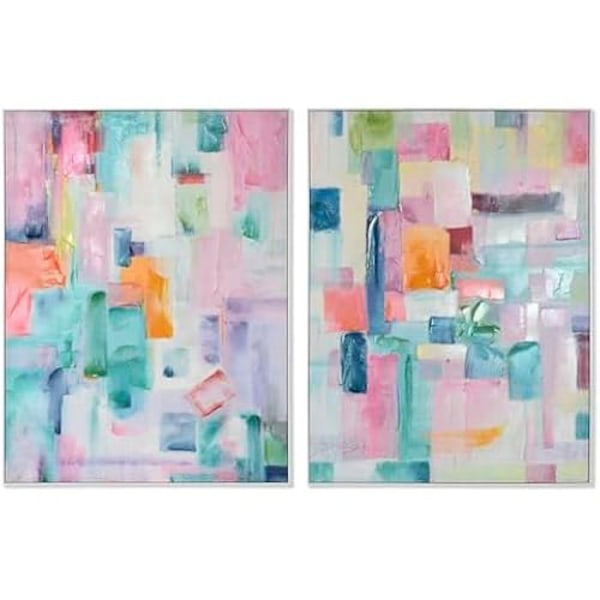 Tavleau - HJEM ÅND - Urban - Multifarvet - 120 x 90 cm - 2 enheder mångfärgad
