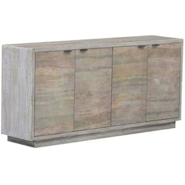 Senkki - HOME ESPRIT - Kivenharmaa malli - Mangopuu - 175 x 40 x 81 cm - Matala senkki Flerfärgad