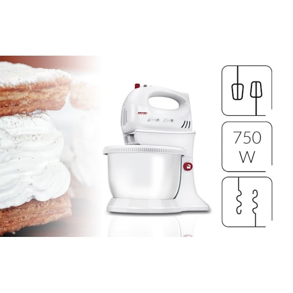 Bakmaskin med Rotationsskål 3,4 L, 5 Hastigheter + Turbo MPM MMR-16Z 750W Vit 14896