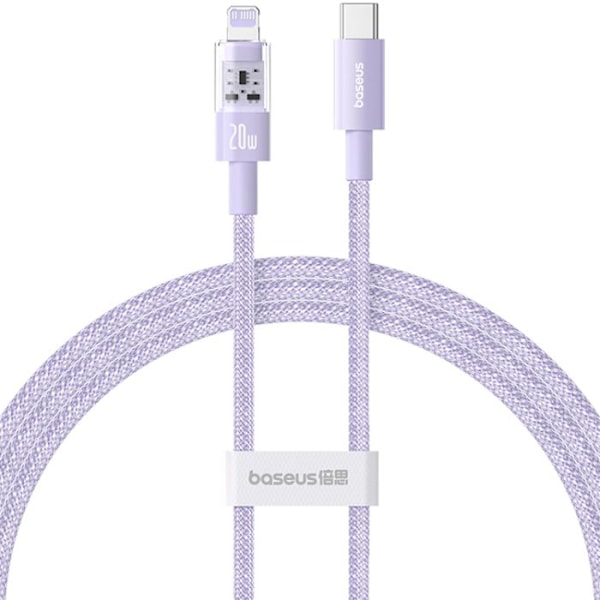USB-C - Lightning-kaapeli, Nopea Lataus 20W, 2m - Baseus Gem (P10373001511-01) - Nebula Purple