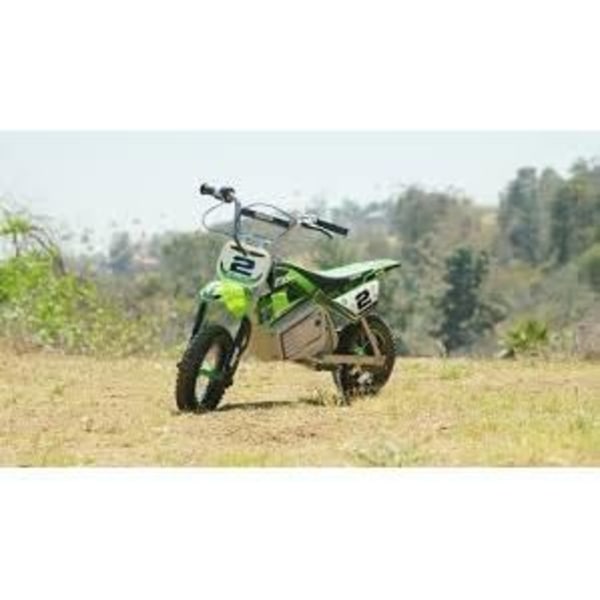 RAZOR - SX350 Dirt Rocket - Elmotorcykel för barn - Hastighet upp till 22 km/h - 30 min autonomi - Grön