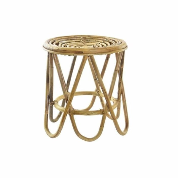 sidebord i brunt tropisk rattan (38 x 38 x 41,7 cm)