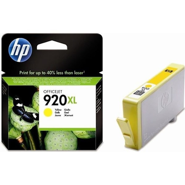 HP 920XL högkapacitets gul originalbläckpatron för HP OfficeJet 6000/6500/7000/7500 (CD974AE)