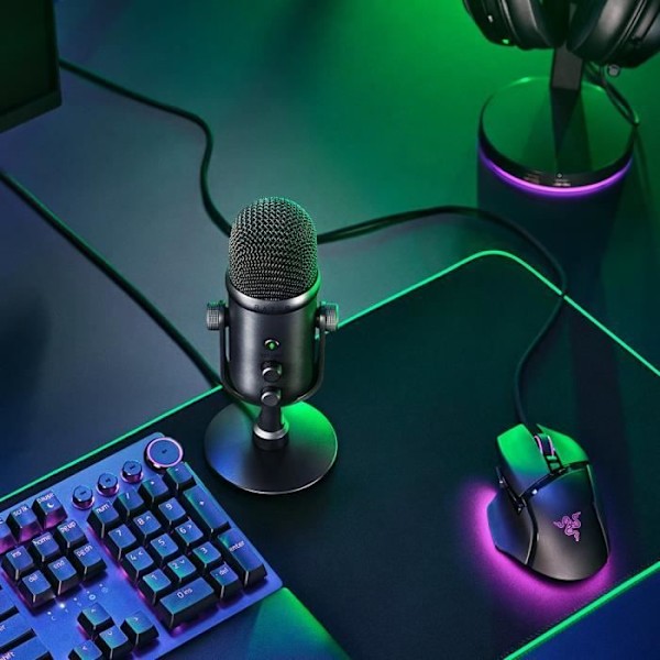 Gaming headset - RAZER - SEIREN V2 PRO - Sort - Kablet - Dynamisk USB mikrofon
