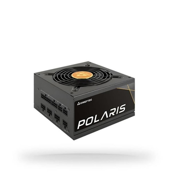 Chieftec Polaris 650W certificeret 80Plus Gold Full Modular ATX 12V 2.4 Active CFP med LLC Half-Bridge konverter og Sort