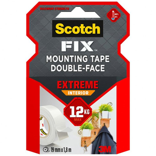 3M SCOTCH kaksipuoleinen teippi - 1,5 m x 19 mm - Extreme