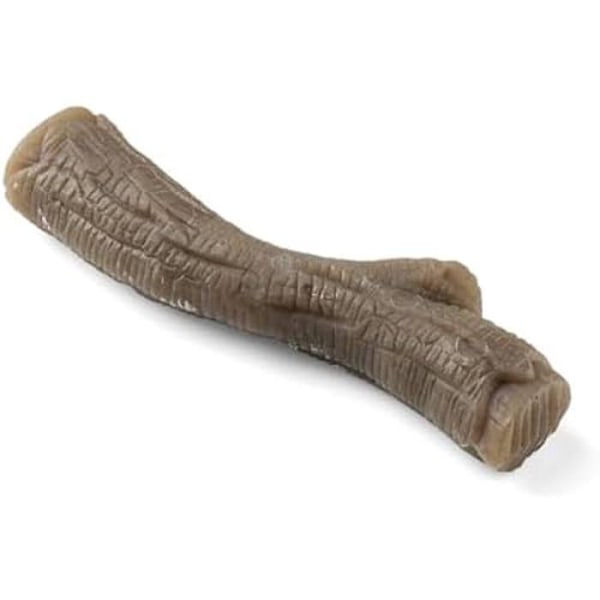 Tyggelegetøj - NYLABONE - Maksimal kraft - Robust nylon - Jordnøddesmørsmag - Til mellemstore hunde kastanj