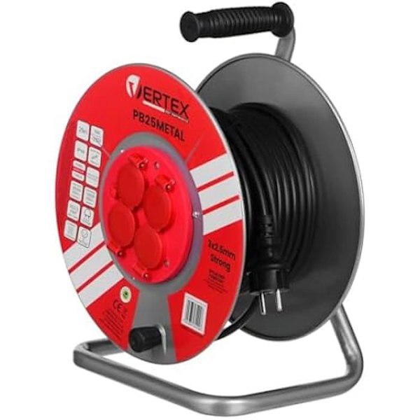 Cäble rallonge VERTEX PB25METAL 25 m - Monivärinen - Virtalähde