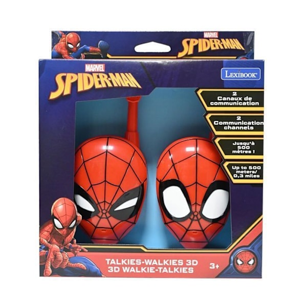 Talkies-walkies - LEXIBOOK - Spiderman 3D - Rækkevidde 200m - Ergonomisk design - 2 kanaler