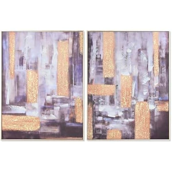 Maalaus - HOME ESPRIT - Moderni abstrakti - 62 x 82 cm - 2 kpl - Seinäkoristelu mångfärgad
