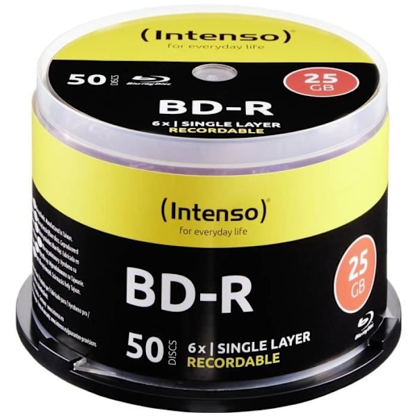 Blu-ray BD-R - Intenso - 5001115 - 25 Go - 50 kpl - Tyhjät kiekot