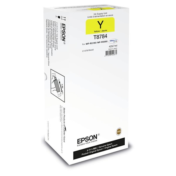 EPSON Refill Ink - T87844 - Gul - 425,7 ml - WorkForce Pro WF-R5190, WF-R5690