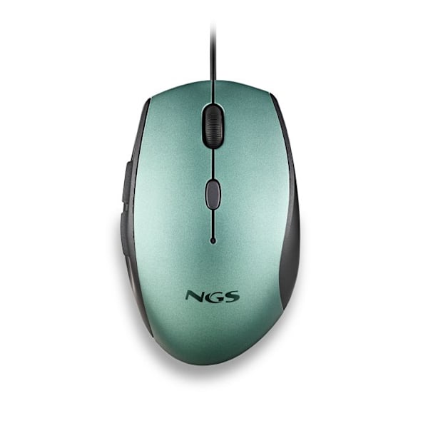 NGS MOTH ICE: Ergonomisk mus med tysta knappar. Högerhänt. DPI: 800/1200/1600. Blå