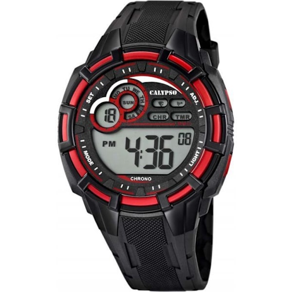 Montre Sport Digital Rød Mand - CALYPSO K5625-4 - LED - Vandafvisende