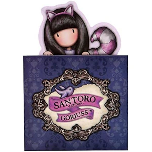 Santoro Gorjuss Cheshire Cat Pop Up Memo Holder Lila, rosa