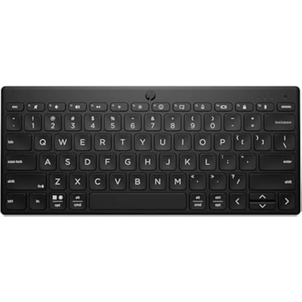 Bluetooth-näppäimistö - HP - Kompakti 350 - Monilaitteet - Langaton - Musta Valkoinen