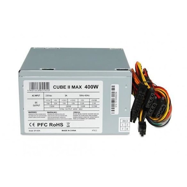 IBOX CUBE II 400 W 20+4 PIN ATX Virtaosuusyksikkö Hopea Hopea