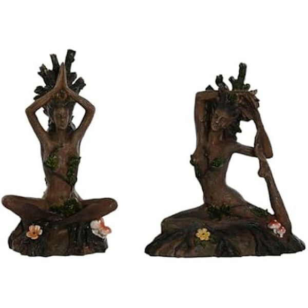 Koristehahmo - HOME ESPRIT - Ruskea - 2 kpl - 6 x 13 x 16 cm - Monivärinen mångfärgad