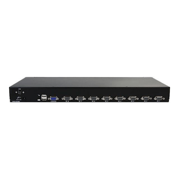 STARTECH 8-portars USB VGA KVM-switch med OSD - 1U rackmonterad bildskärm Tangentbordsmusswitch - 8 dator(ar) - 1920 Svart