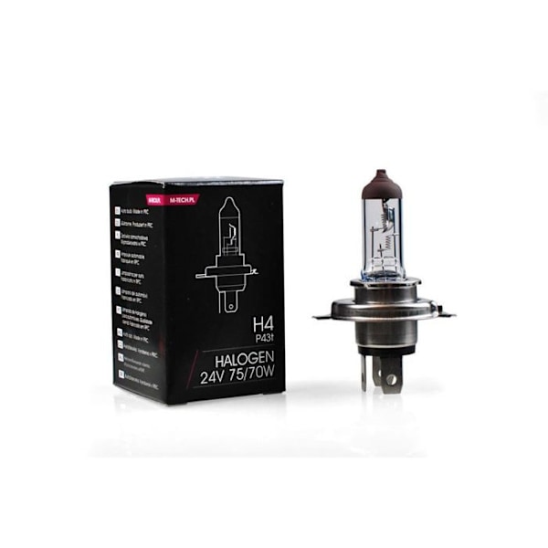 AMPOULI HALOGENI H4 P43T 24V 75/70W (LAATIKKO) X1 MTECH