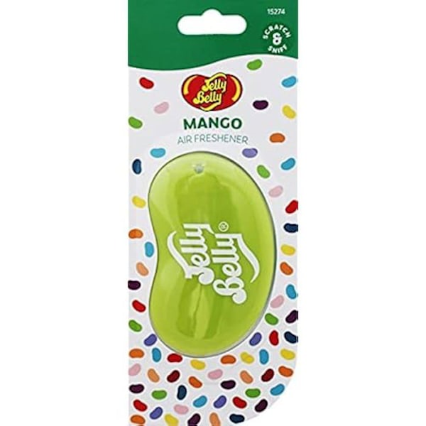 Ambientador - JELLY BELLY - Mango - Pitkäkestoinen - Autoon, kotiin tai toimistoon - Keltainen Standard