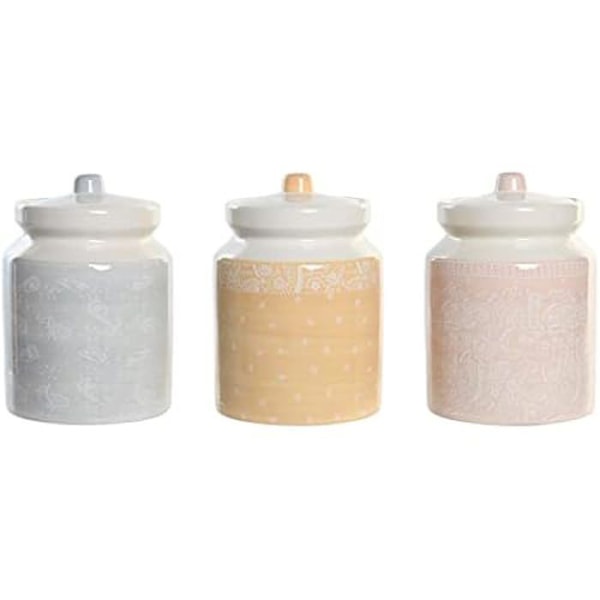 Flaske - DKD Home Decor - Standard - Forskellige farver - Mål 12x12x16 cm - Flere materialer