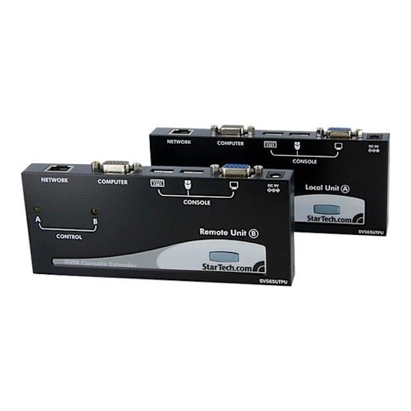 STARTECH KVM-konsolin jatke - 15 0m - Yli Cat5 VGA:lla ja USB:llä - KVM-pidennys