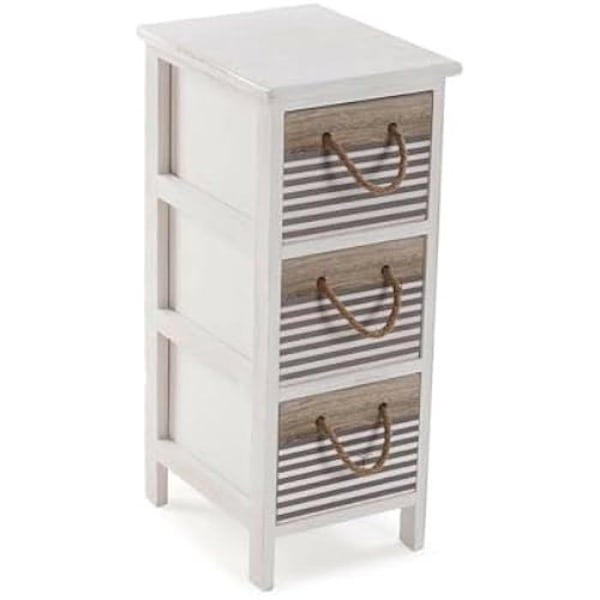 Kommode - VERSA - Tabo - Paulownia træ - Flerfarvet - 66 x 35 x 29 cm Flerfärgad