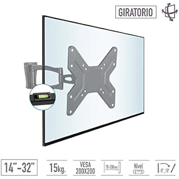 Universalstöd - TM ELECTRON - TMSLC263 - Tiltbar - 10" till 32" - Max 15 kg