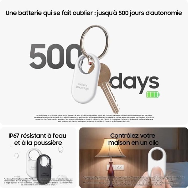 Samsungin matkapuhelintarvikepaketti 4 kpl Galaxy SmartTag2 mustavalkoinen