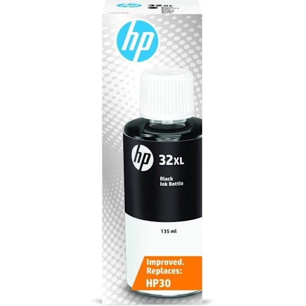 Hp HP 32XL -mustepatruuna, suurikapasiteettinen musta mustepullo, aito 135 ml (1VV24AE) HP Smart Tank Plus 455/457:lle