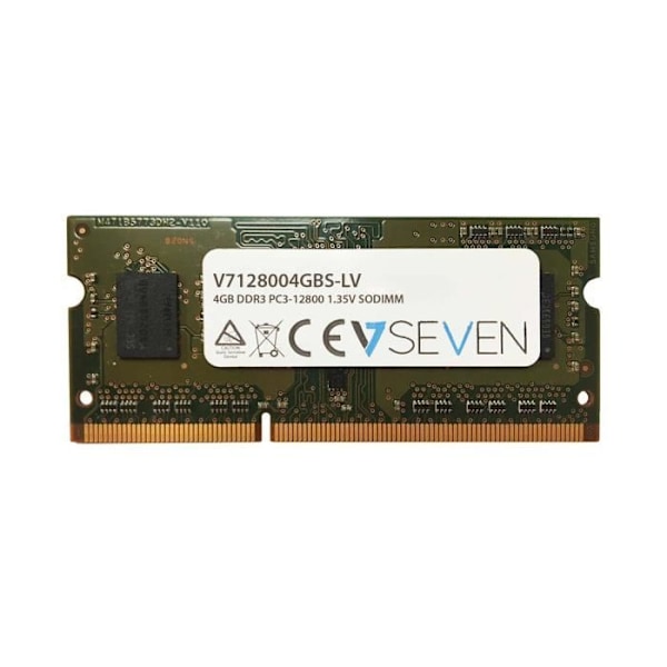 RAM-modul V7 - 4 GB - DDR3 - 1600MHZ CL11 IKKE EC - SO DIMM PC3L-12800 - 1,35V